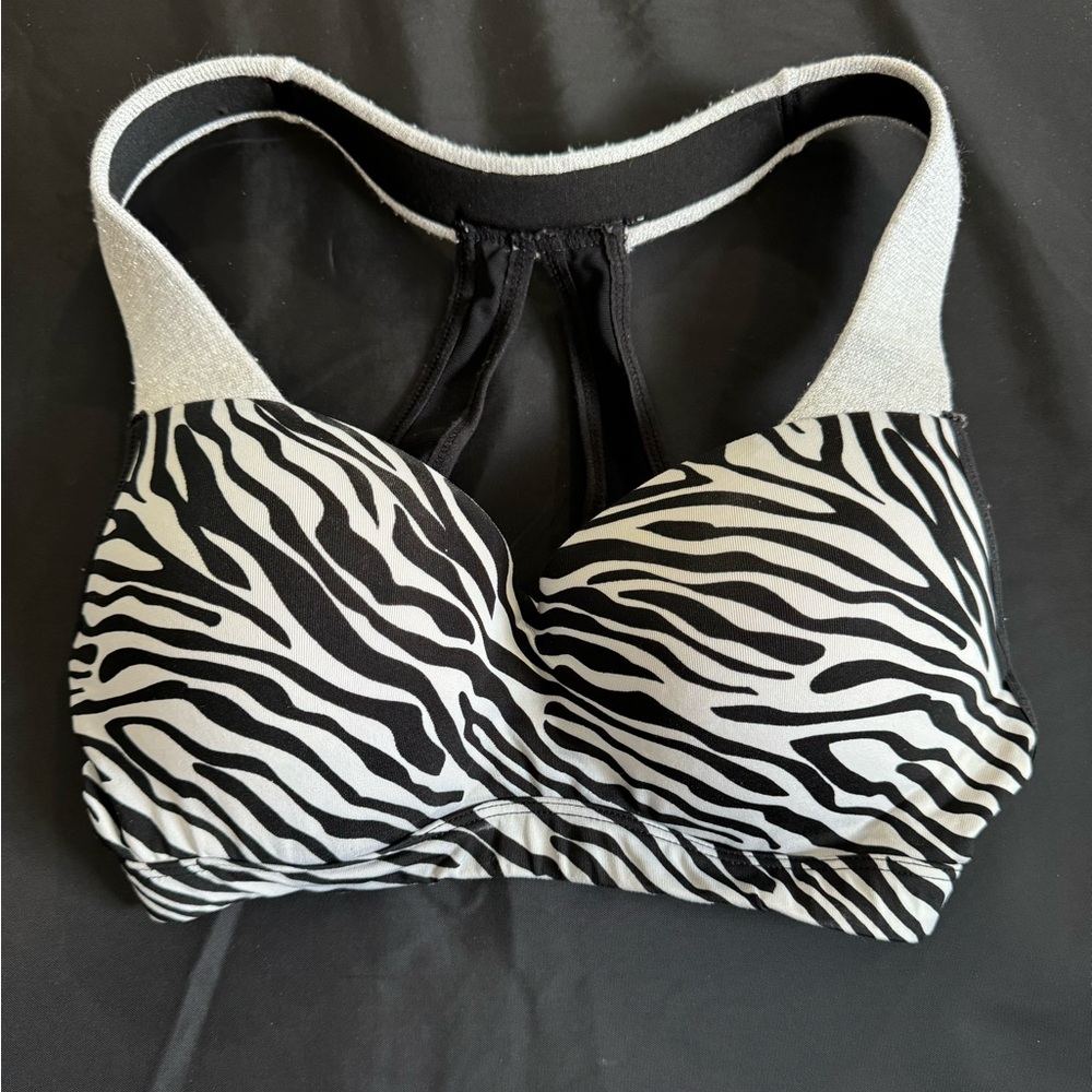 34b sports bra Zebra print